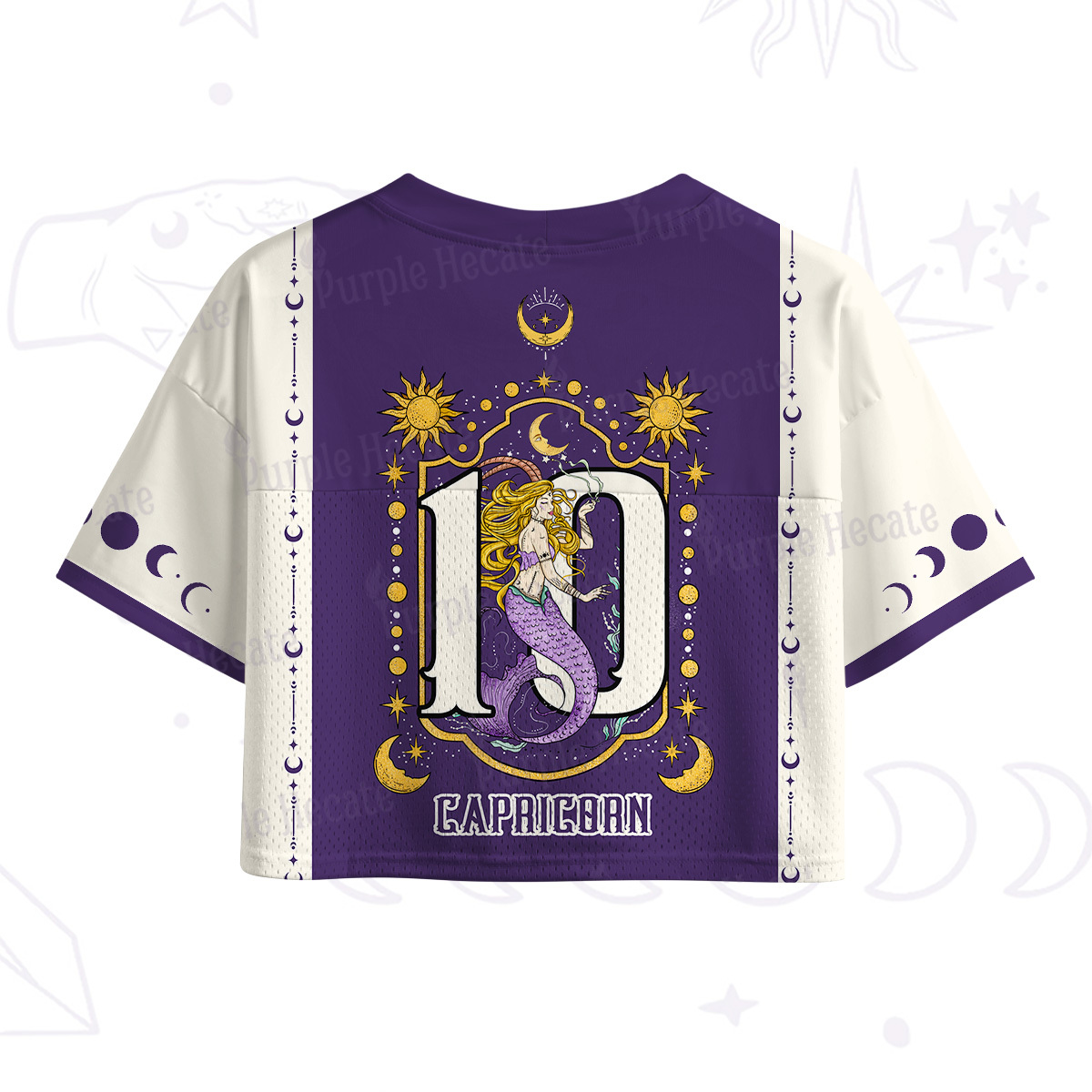 Purplehecate Capricorn Zodiac Crop Sports Jersey