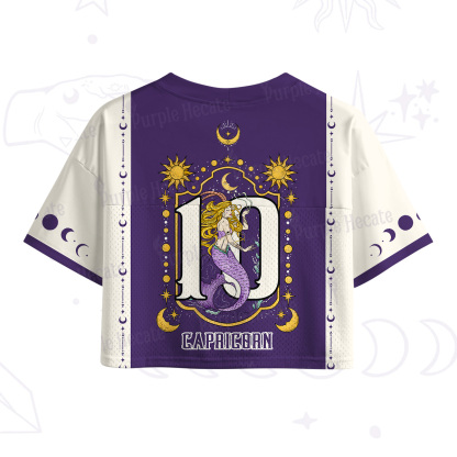 Purplehecate Capricorn Zodiac Crop Sports Jersey