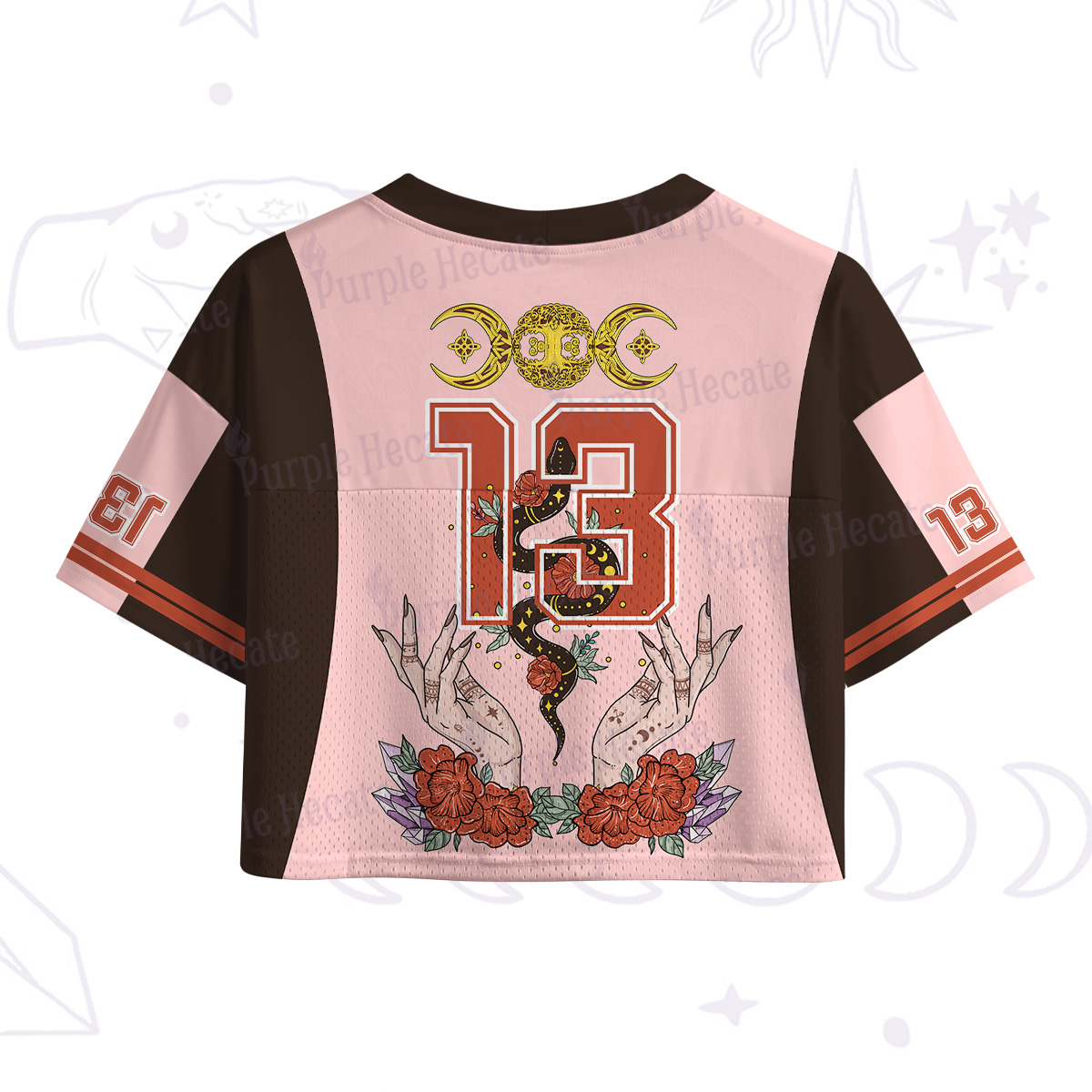 Purplehecate Lunar Guardian Serpent Crop Sports Jersey
