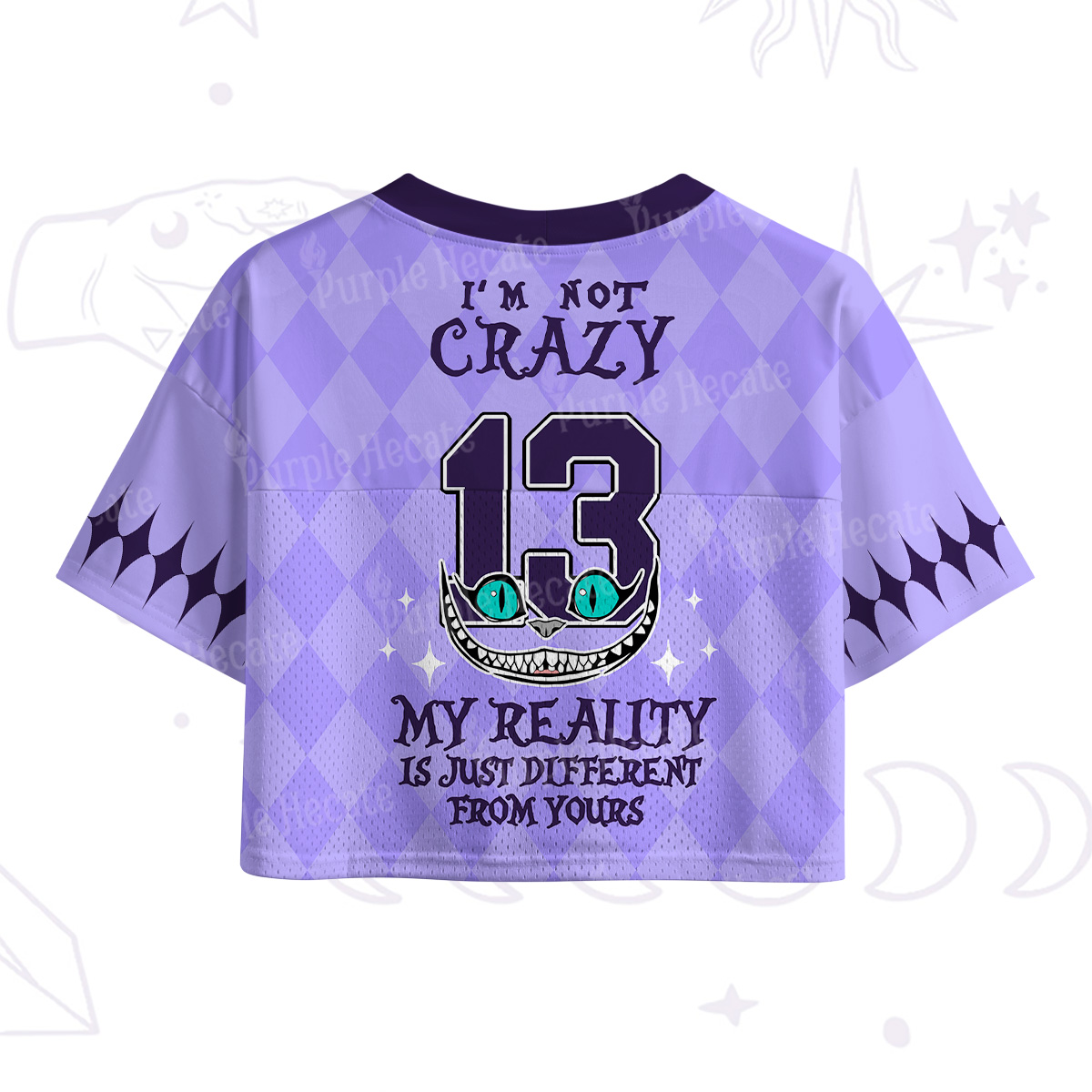 Purplehecate I'm Not Crazy My Reality Is Just Different From Yours Crop Sports Jersey
