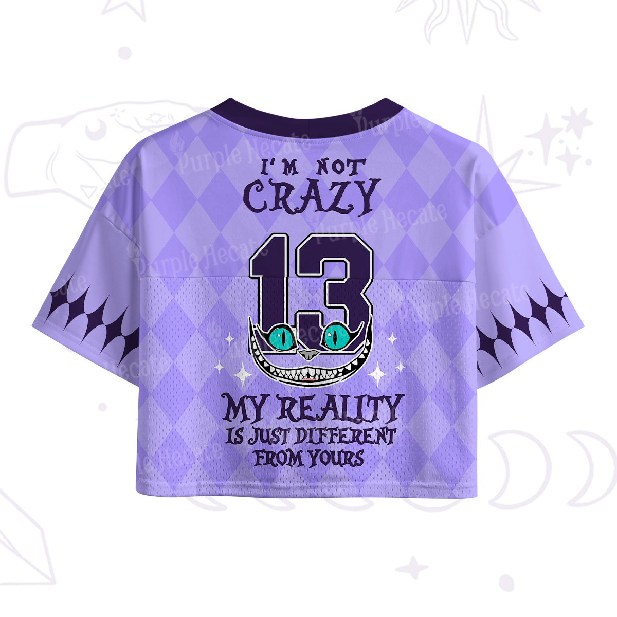 Purplehecate I'm Not Crazy My Reality Is Just Different From Yours Crop Sports Jersey
