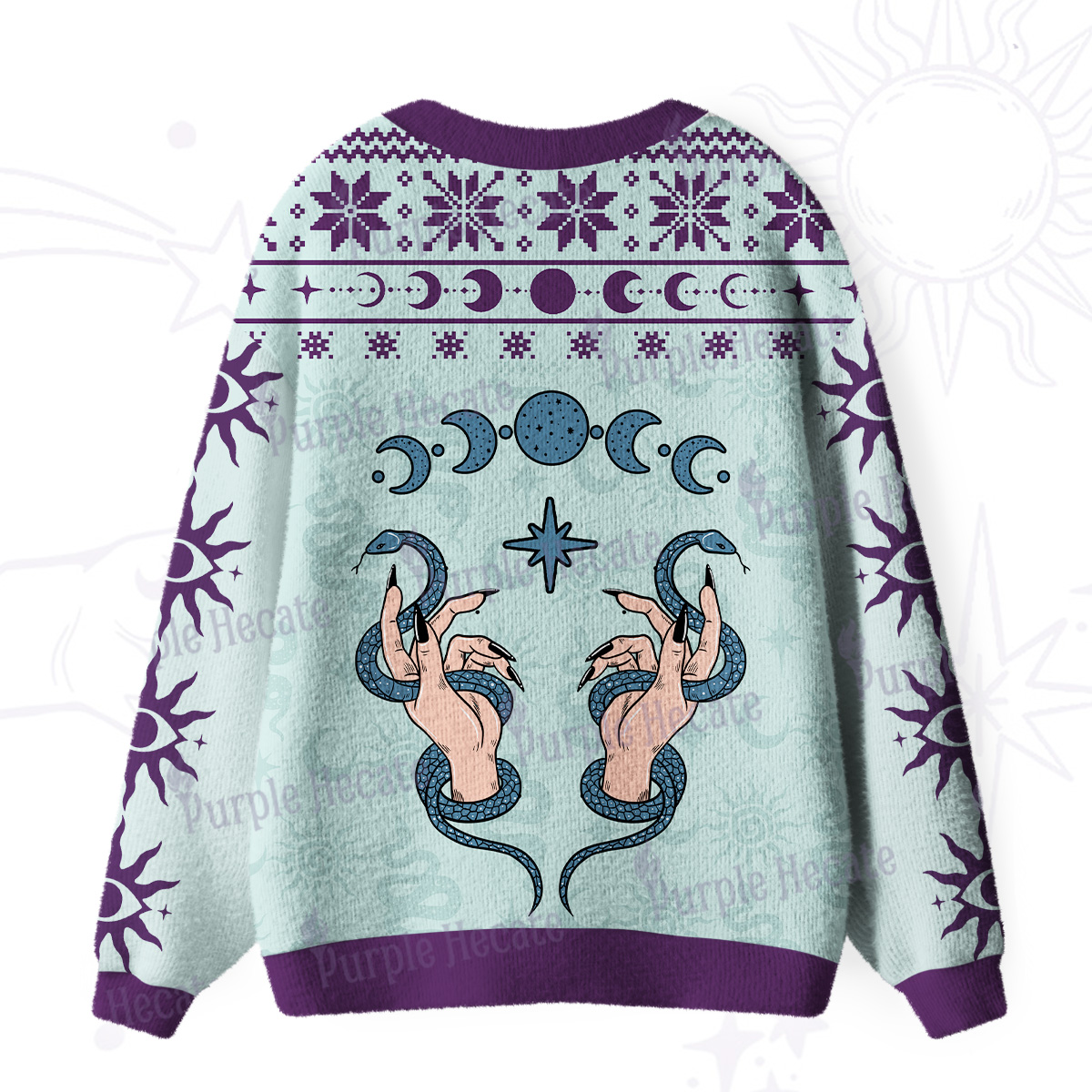 Purplehecate Stay Weird Stay Serpent Ugly Cardigan Sweaters