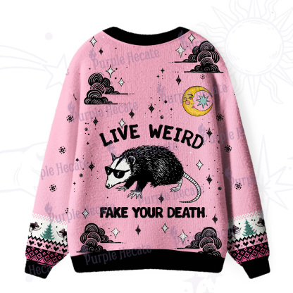 Purplehecate Live Weird Fake Your Death Ugly Cardigan Sweaters