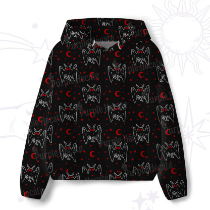 Purplehecate Witchy Mothman Night All-Over Print Hoodie