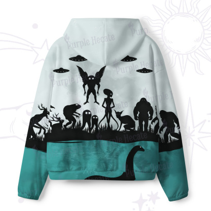 Purplehecate Alien Lake Monster Encounter All-Over Print Hoodie