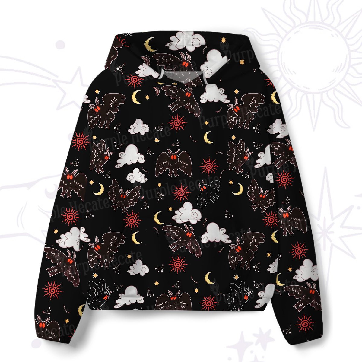 Purplehecate Cryptid Mothman All-Over Print Hoodie
