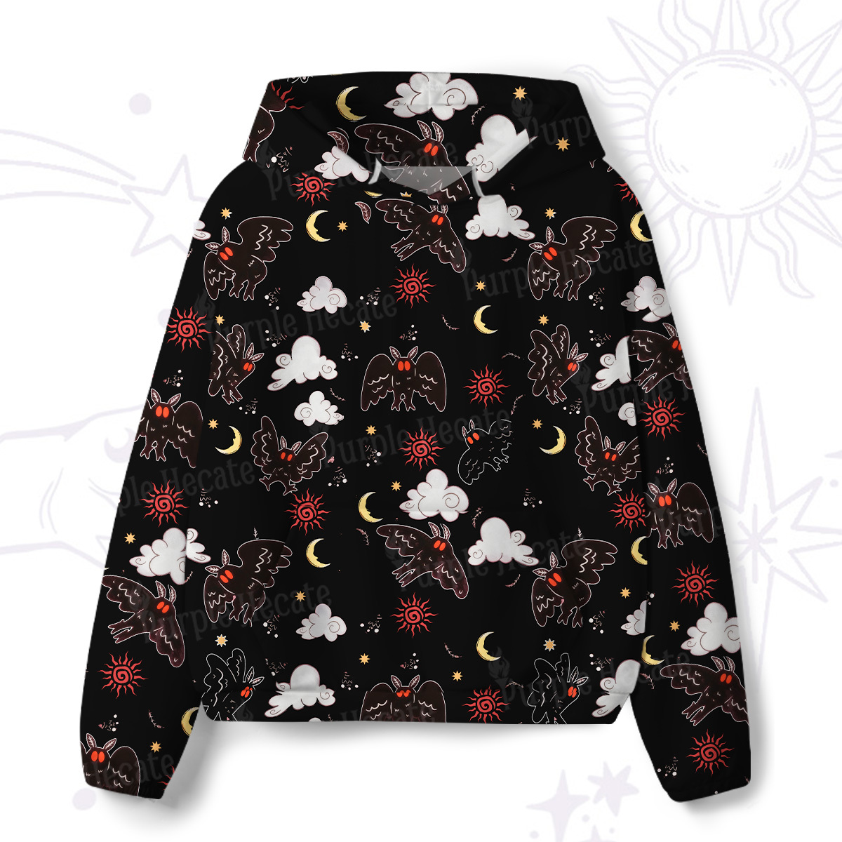 Purplehecate Cryptid Mothman All-Over Print Hoodie