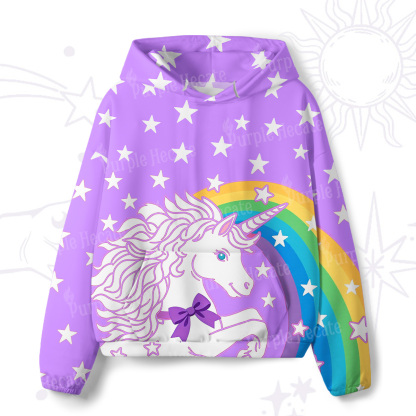 Purplehecate Dreamy Rainbow Unicorn All-Over Print Hoodie