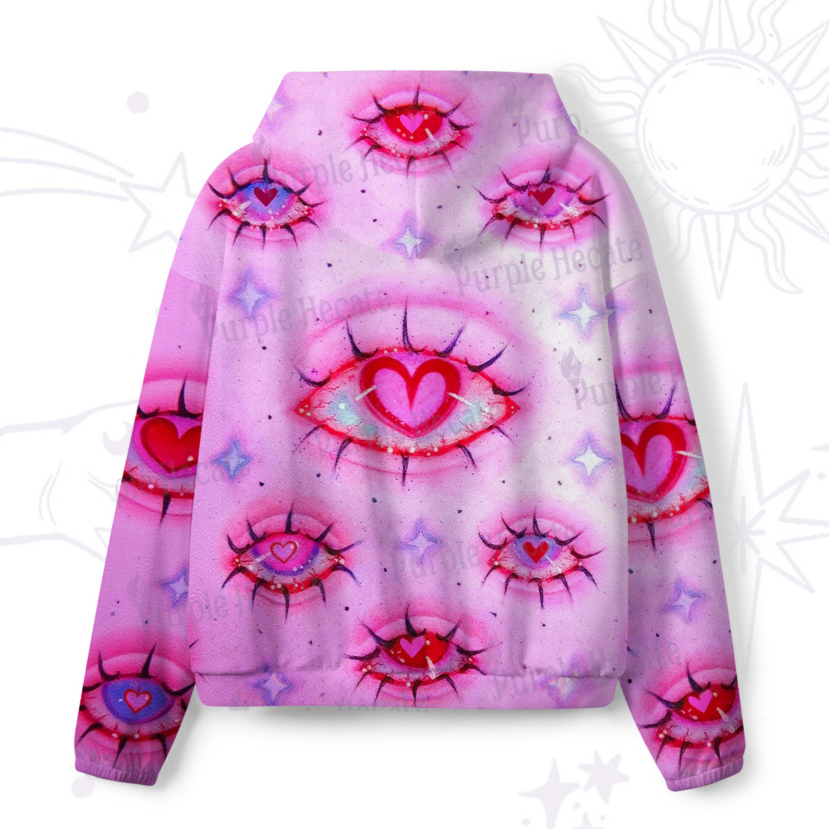 Purplehecate Mystic Love-Eye All-Over Print Hoodie