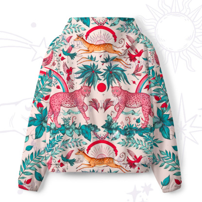 Purplehecate Enchanted Forest Pink Leopard All-Over Print Hoodie