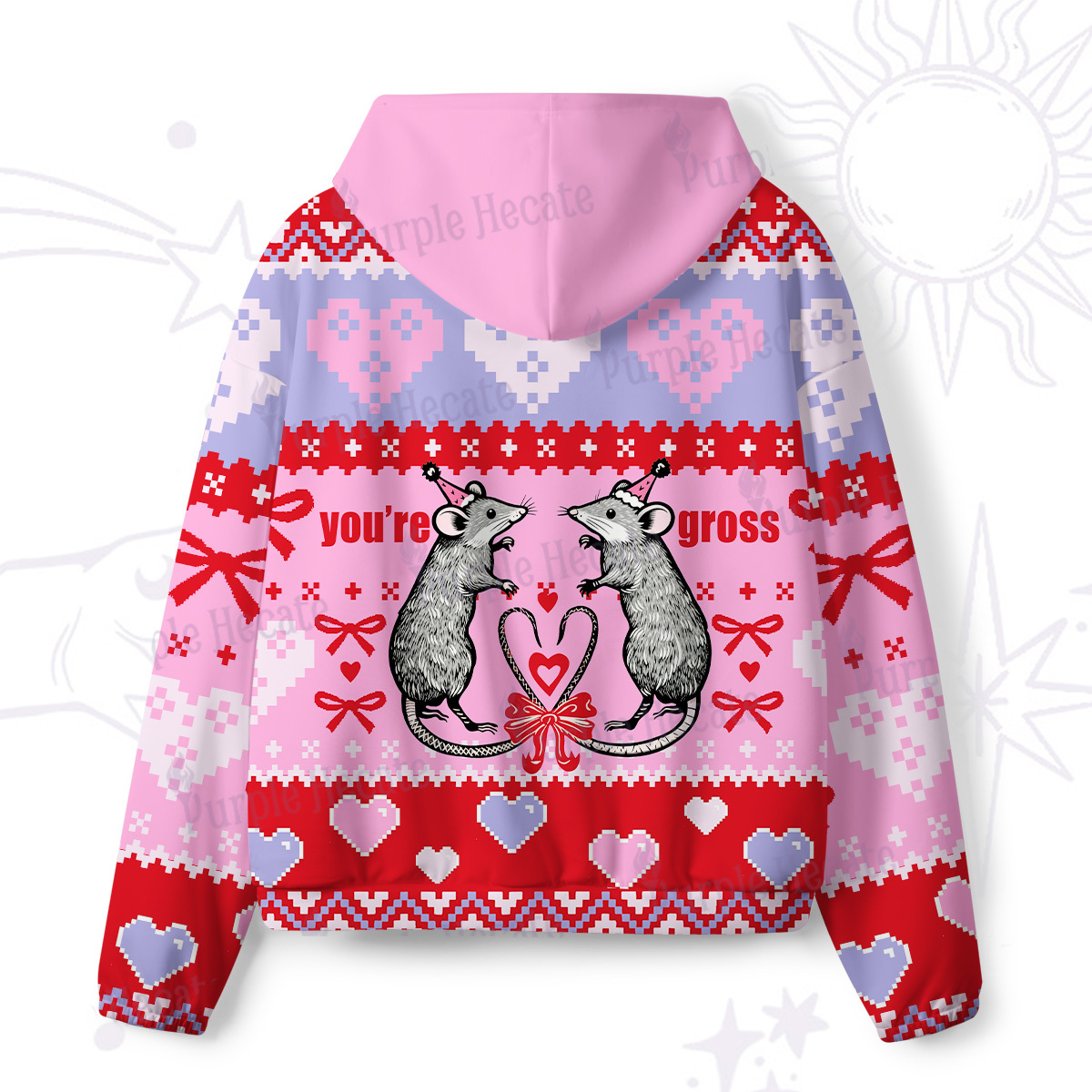 Purplehecate You're Gross All-Over Print Hoodie