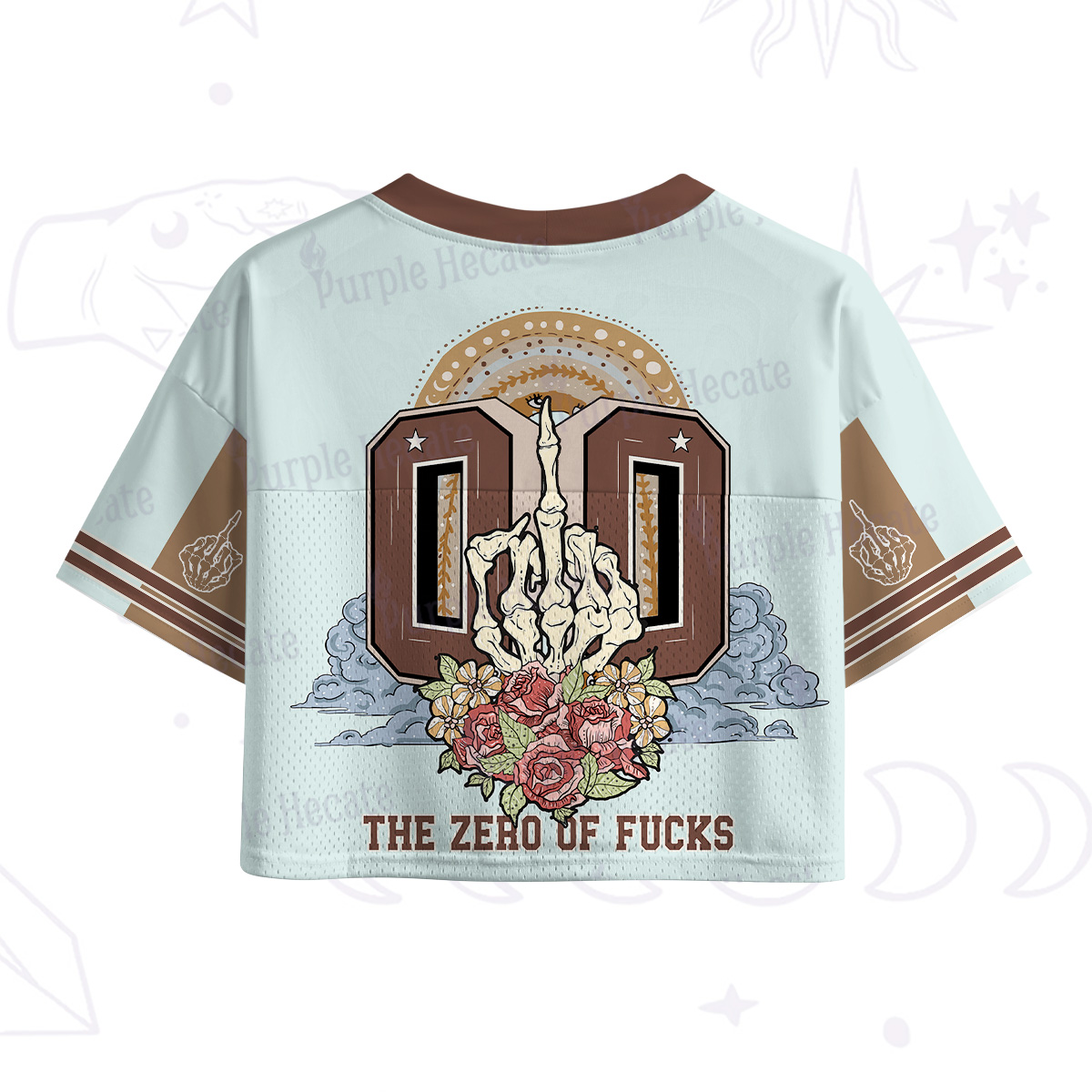 Purplehecate The Zero of Fucks No Apologies Crop Sports Jersey