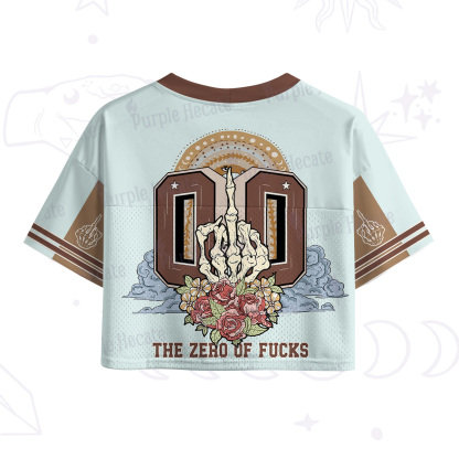Purplehecate The Zero of Fucks No Apologies Crop Sports Jersey