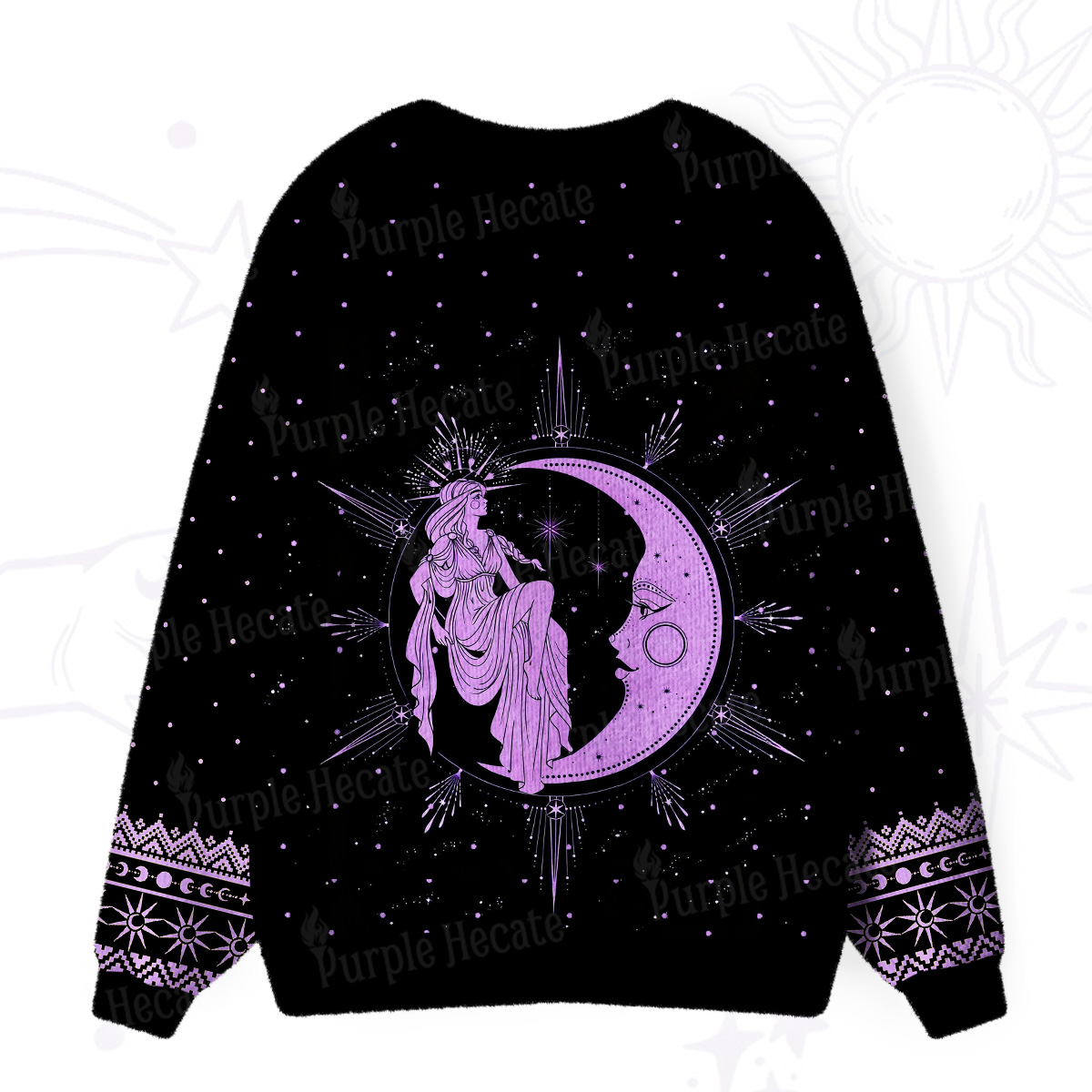 Purplehecate Moonlight Goddess  Ugly Cardigan Sweaters