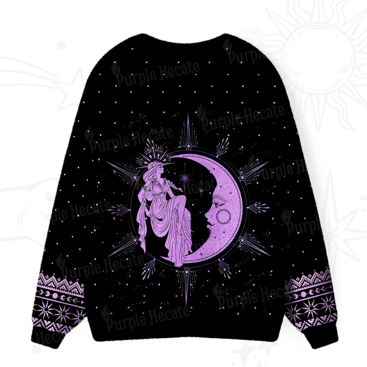 Purplehecate Moonlight Goddess  Ugly Cardigan Sweaters