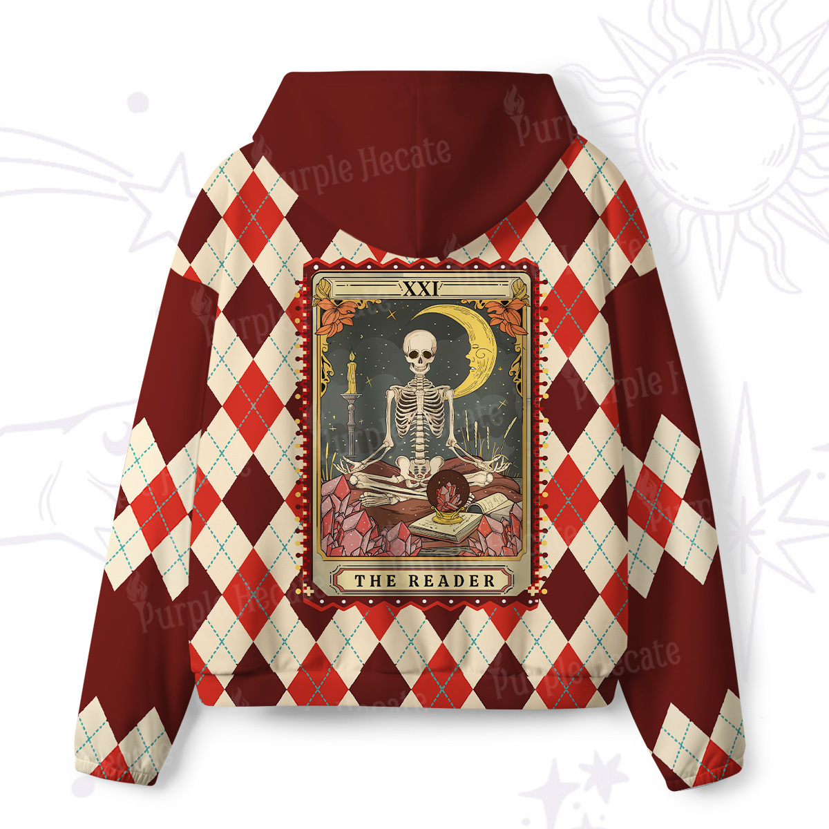 Purplehecate The Reader Tarot All-Over Print Hoodie