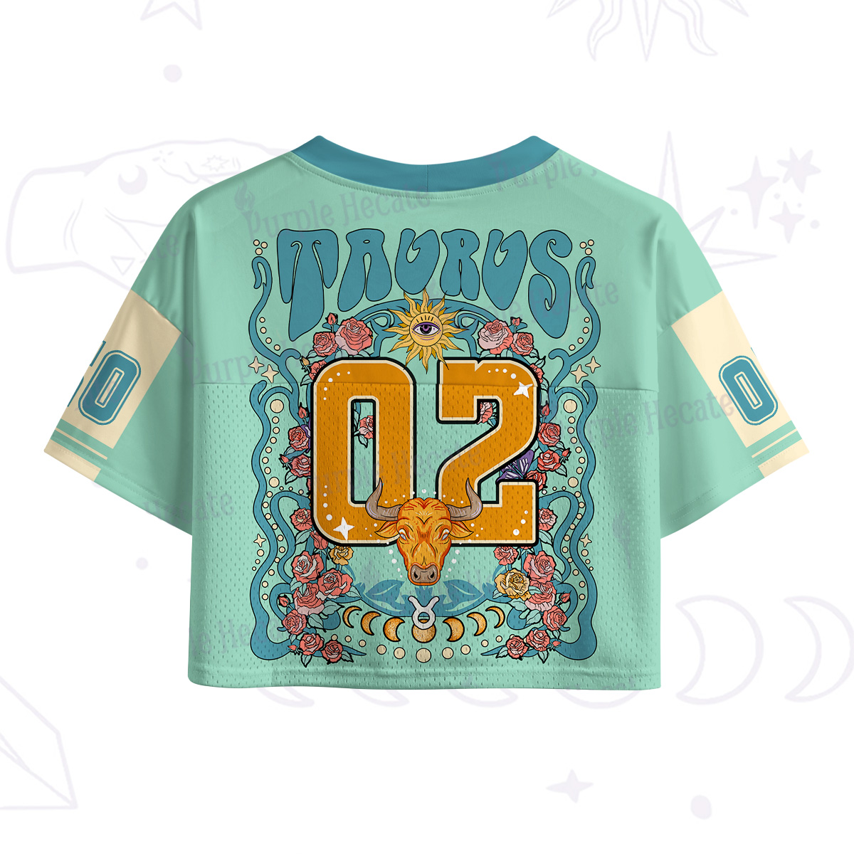 Purplehecate Taurus Spirit Zodiac Crop Sports Jersey