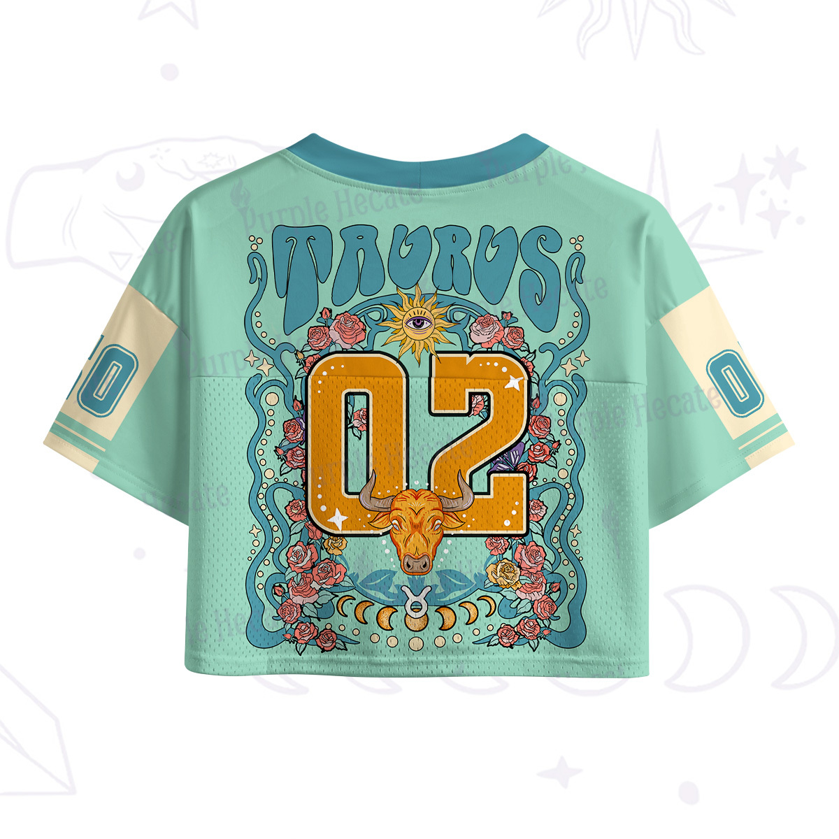 Purplehecate Taurus Spirit Zodiac Crop Sports Jersey