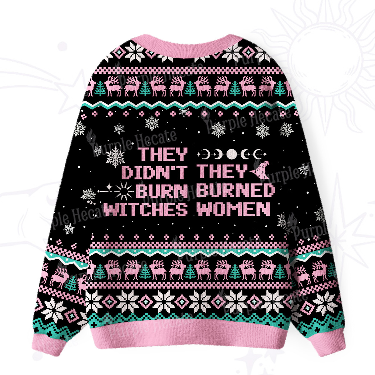 Purplehecate They Didn't Burn Witches They Burned Women Ugly Cardigan Sweaters