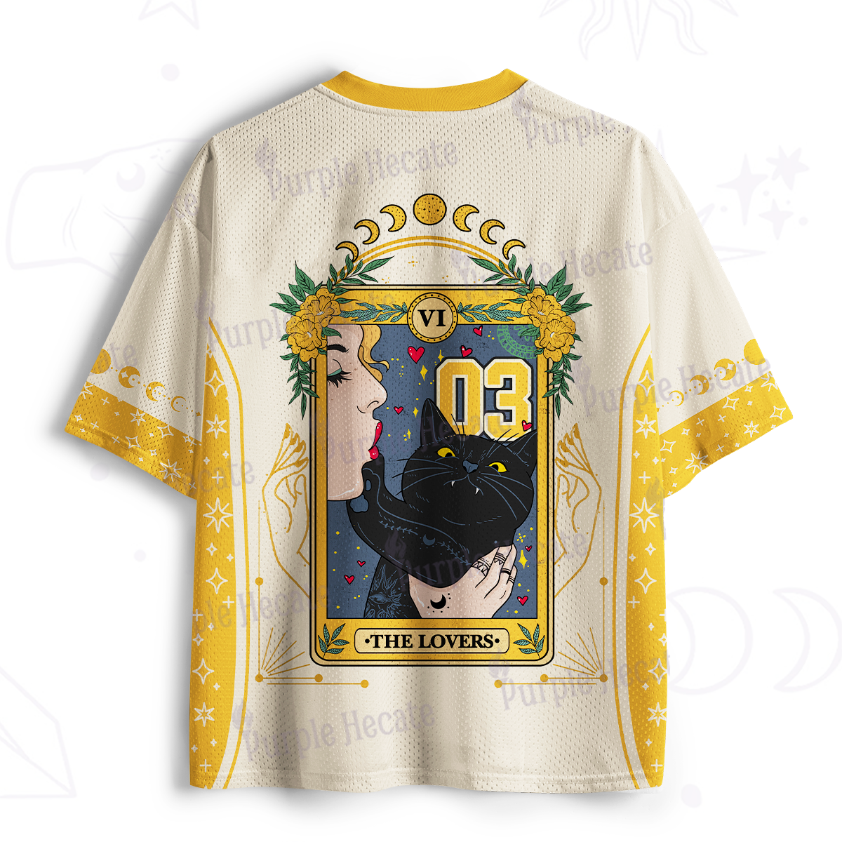 Purplehecate The Lovers Cat Tarot Mesh Jersey