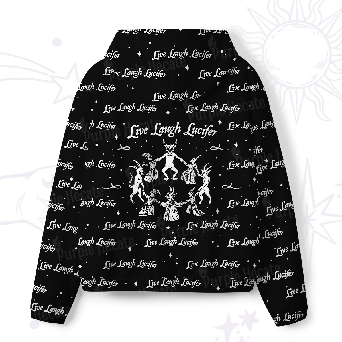 Purplehecate Live Laugh Lucifer All-Over Print Hoodie