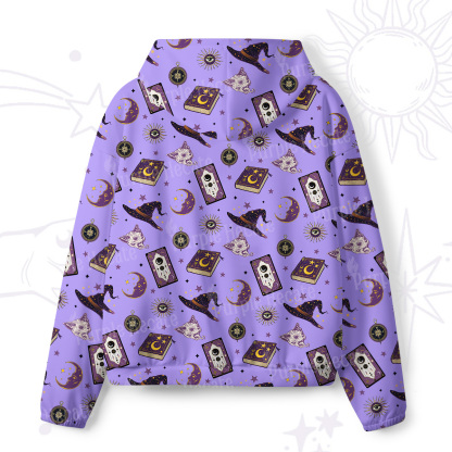 Purplehecate Midnight Witch Tarot All-Over Print Hoodie