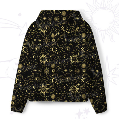 Purplehecate Mysterious Star & Moon All-Over Print Hoodie