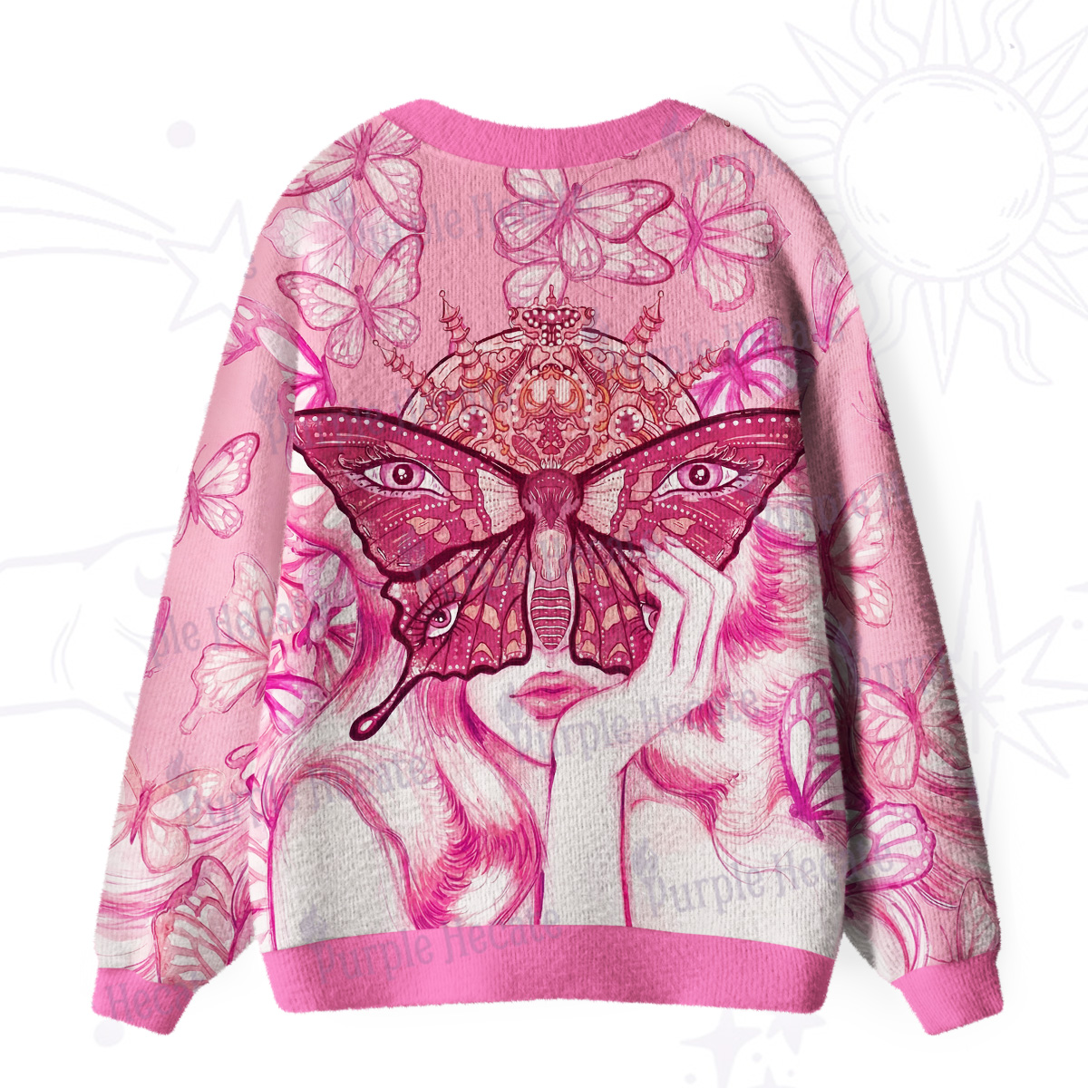 Purplehecate Butterfly Witchy Ugly Cardigan Sweaters