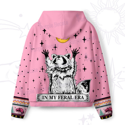 Purplehecate In My Feral Era Raccoon All-Over Print Hoodie