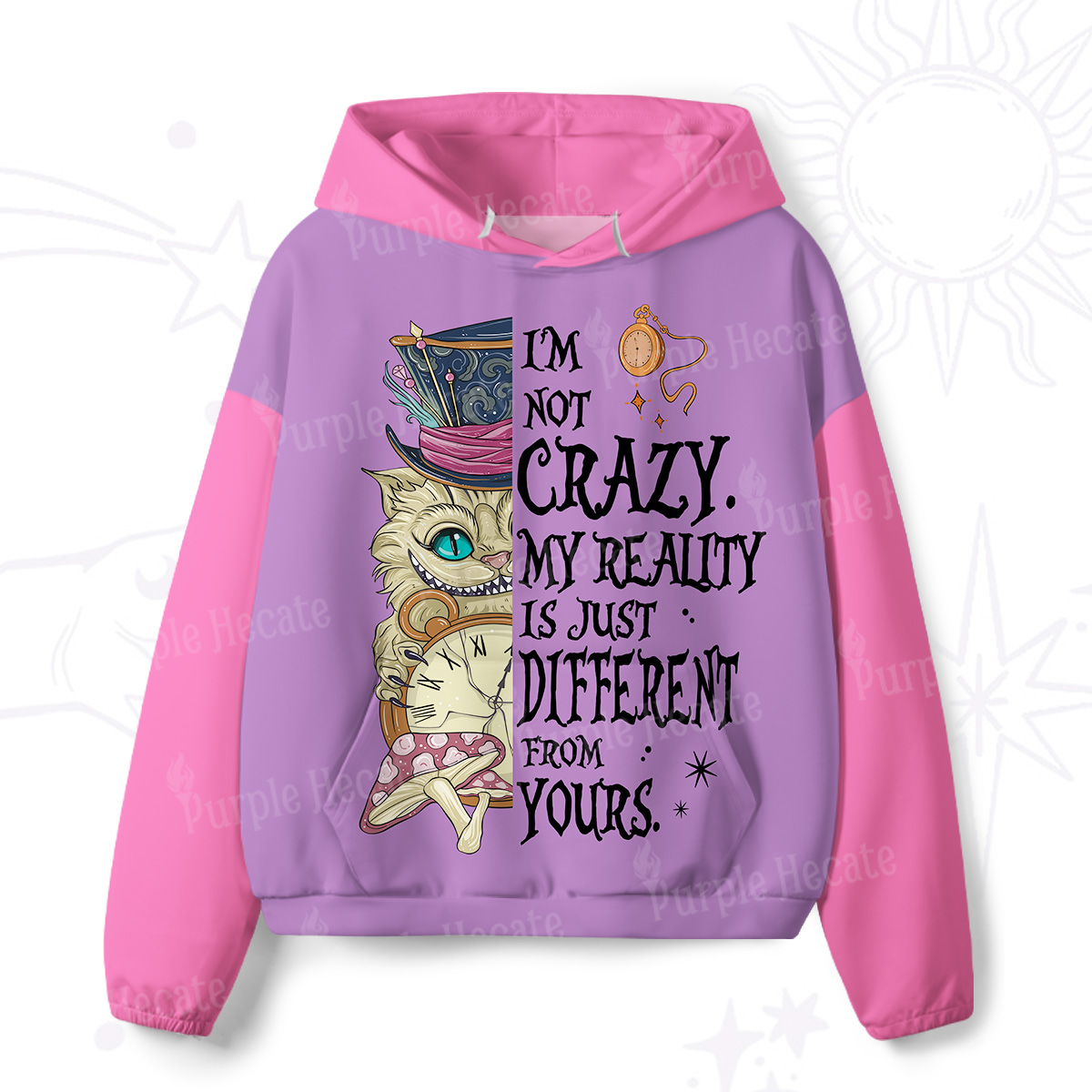 Purplehecate Unique Not Ordinary All-Over Print Hoodie