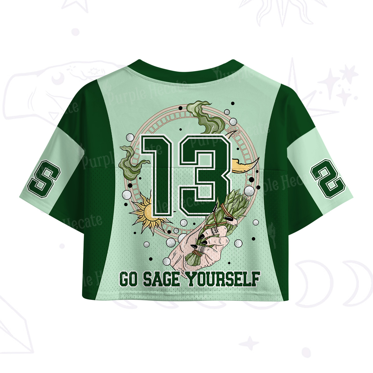 Purplehecate Go Sage Yourself Crop Sports Jersey