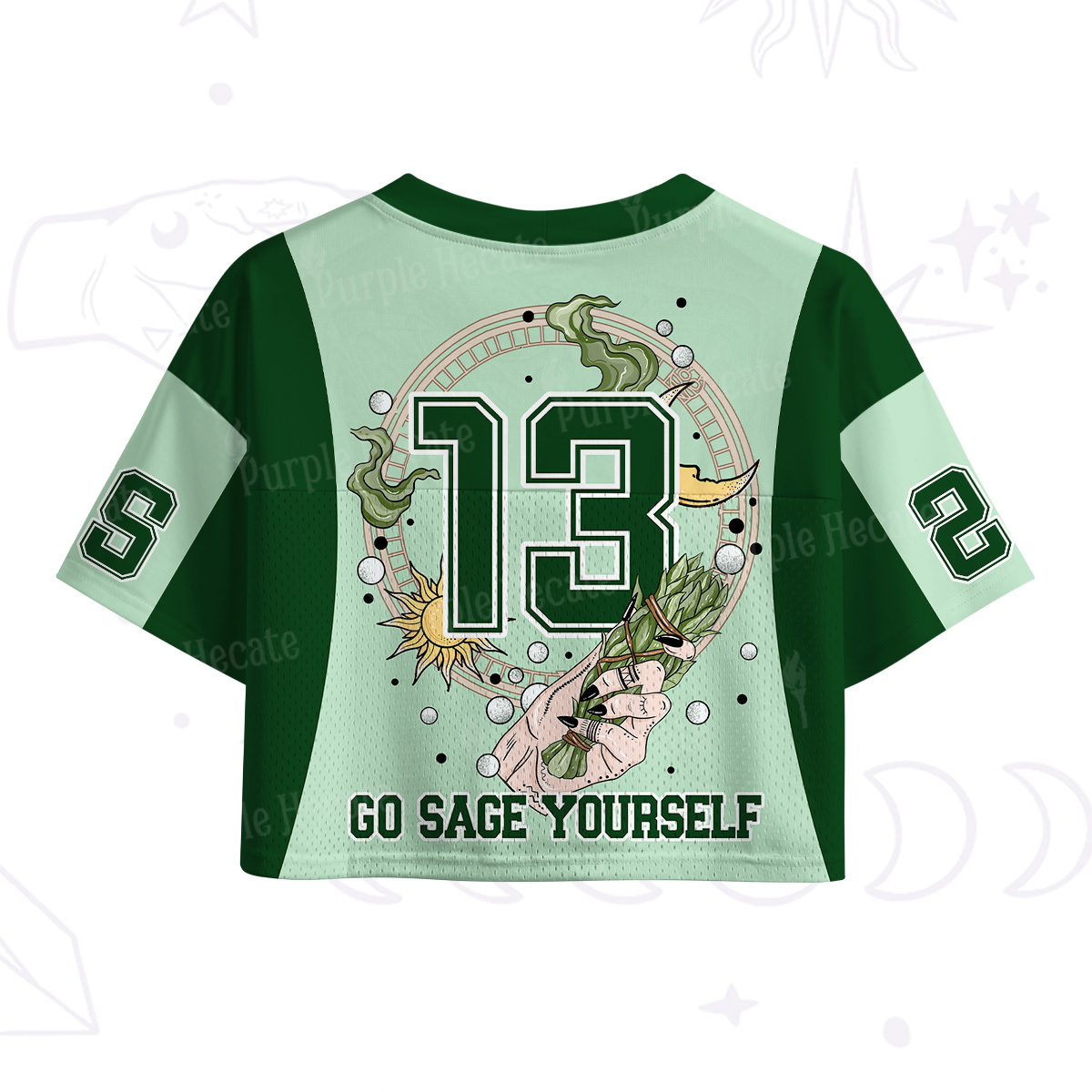 Purplehecate Go Sage Yourself Crop Sports Jersey