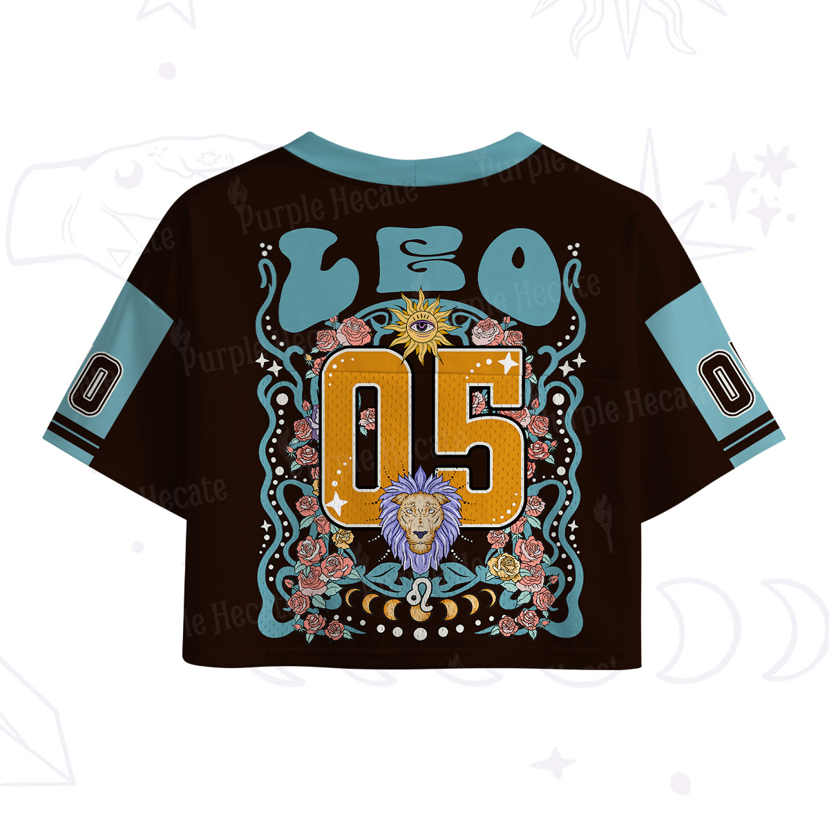 Purplehecate Leo Spirit Zodiac Crop Sports Jersey