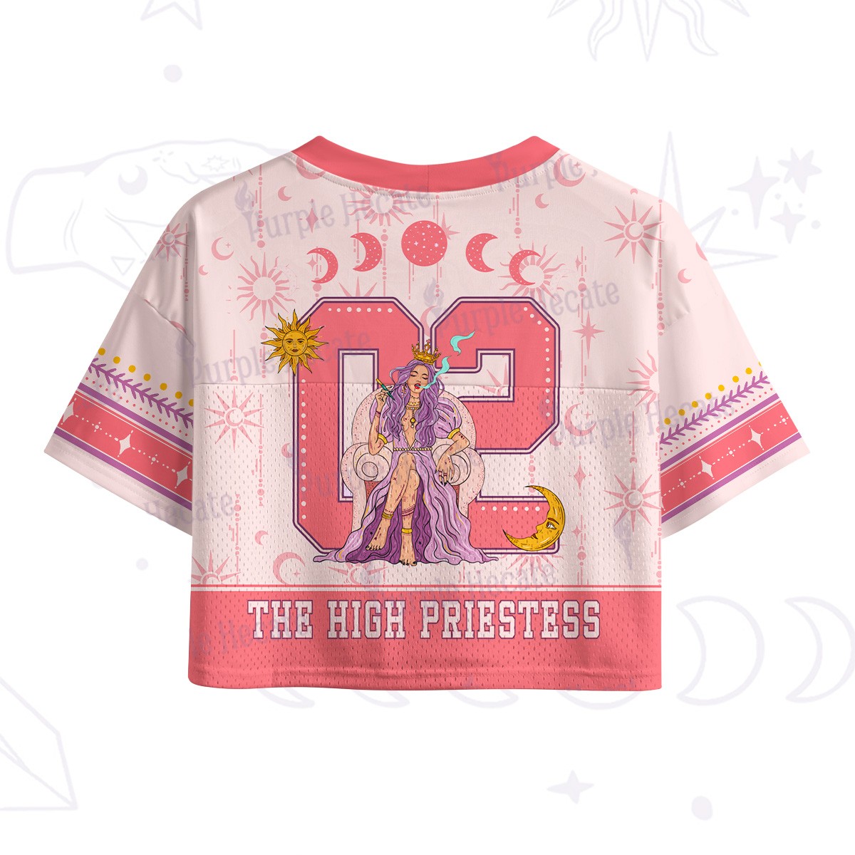 Purplehecate Arcana 02 The High Priestess Crop Sports Jersey