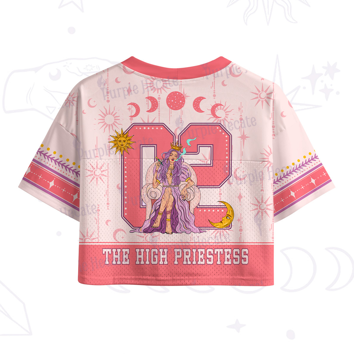 Purplehecate Arcana 02 The High Priestess Crop Sports Jersey