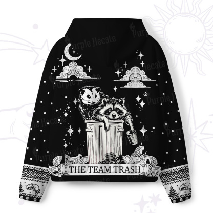 Purplehecate The Team Trash Raccoon & Possum All-Over Print Hoodie