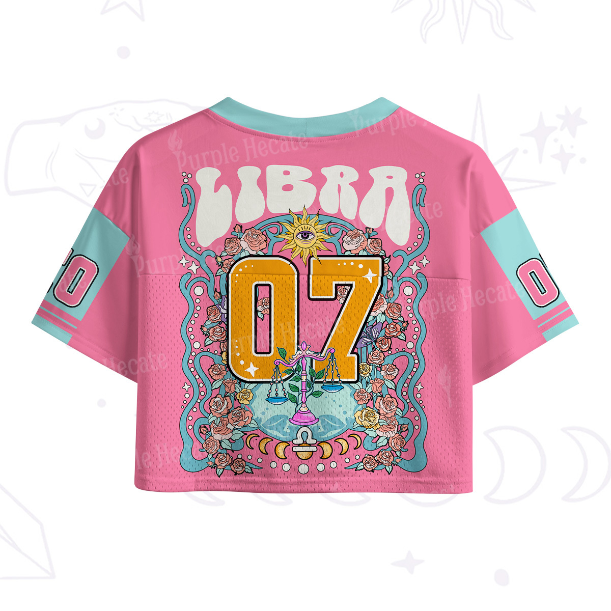 Purplehecate Libra Spirit Zodiac Crop Sports Jersey