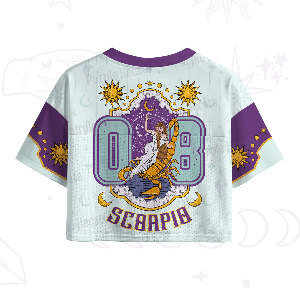 Purplehecate Scorpio Zodiac Crop Sports Jersey