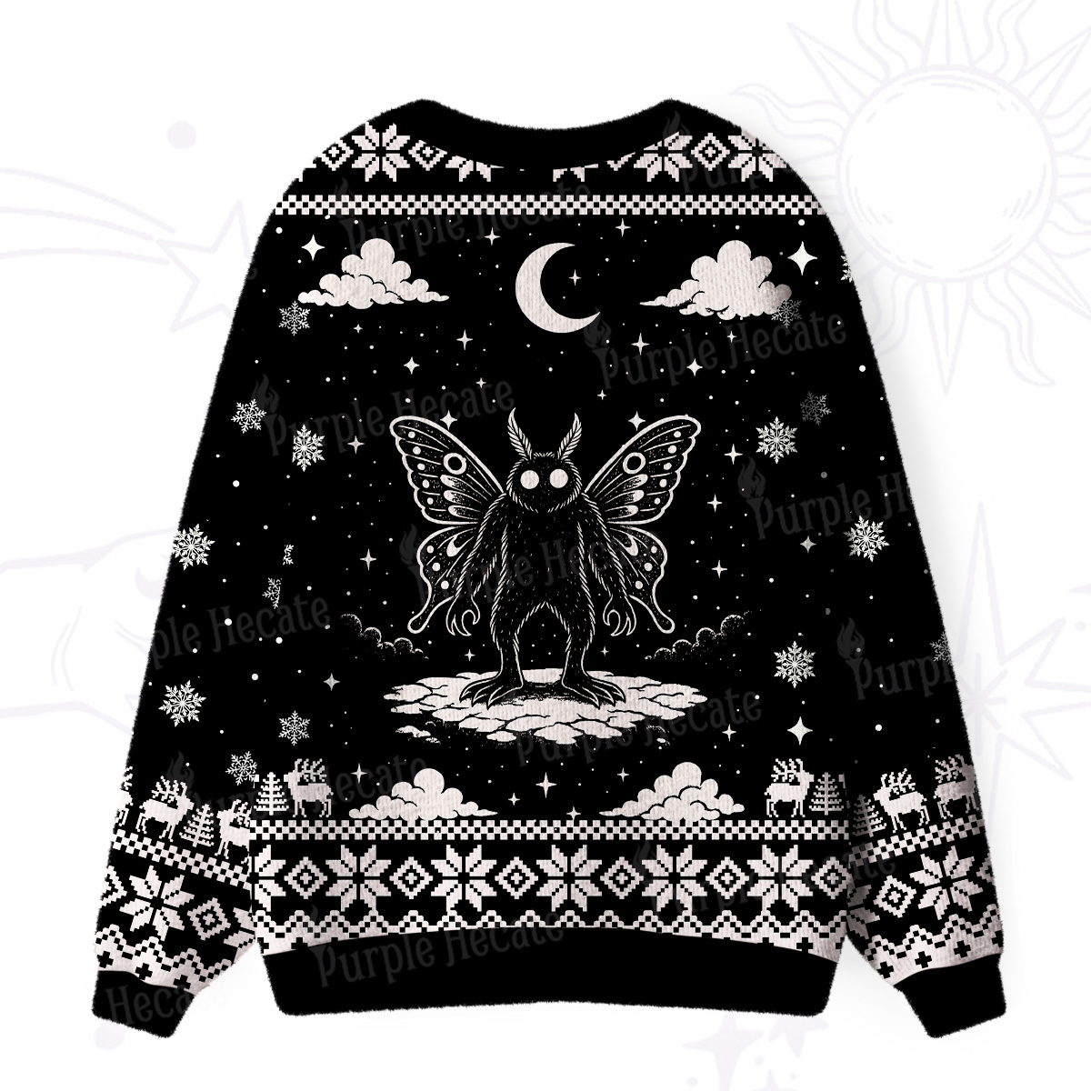 Purplehecate Dark Moth Ugly Cardigan Sweaters
