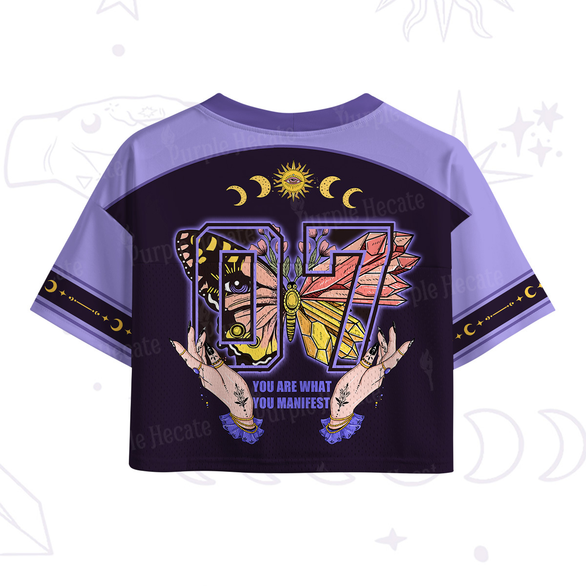 Purplehecate You Are What You Manifest Crop Sports Jersey