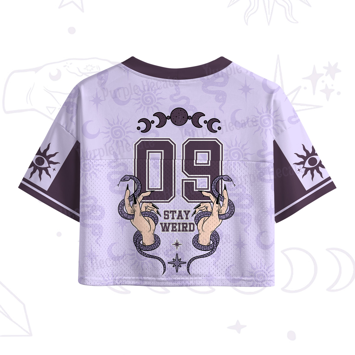 Purplehecate Occult Serpent 09 Stay Weird Crop Sports Jersey
