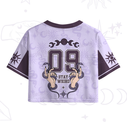 Purplehecate Occult Serpent 09 Stay Weird Crop Sports Jersey