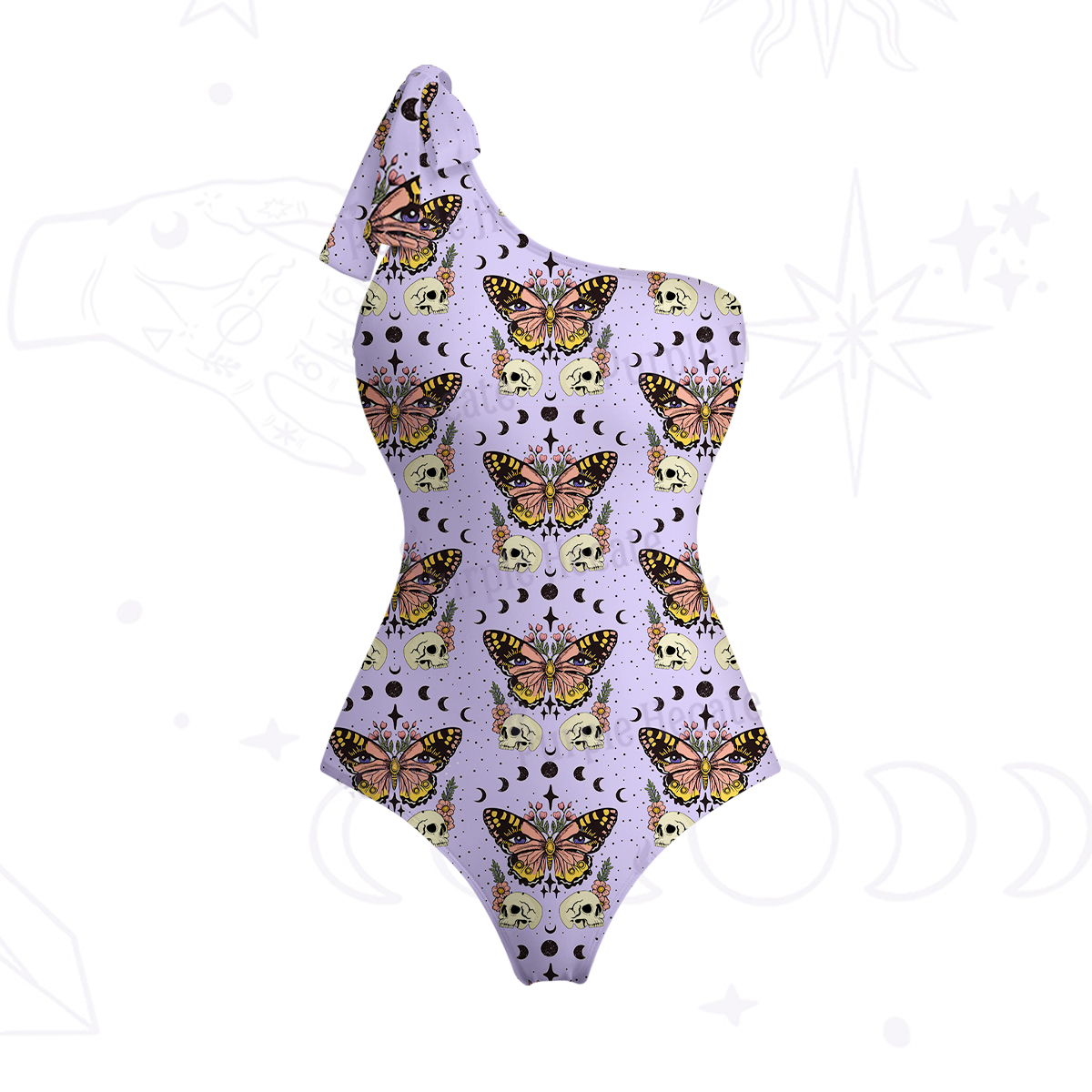 Purplehecate The Endings Won't End You One-Shoulder One-Piece Swimsuit