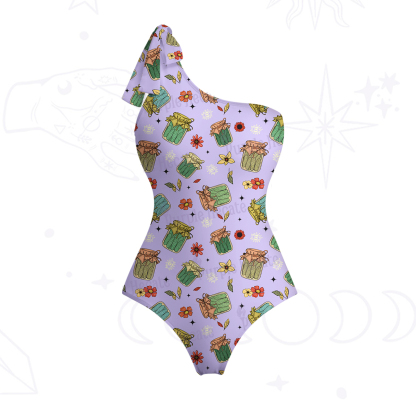 Purplehecate The Pickles One-Shoulder One-Piece Swimsuit