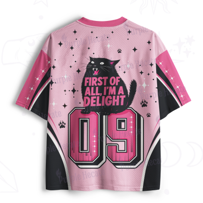 Purplehecate First Of All I'm A Delight Cat Mesh Jersey