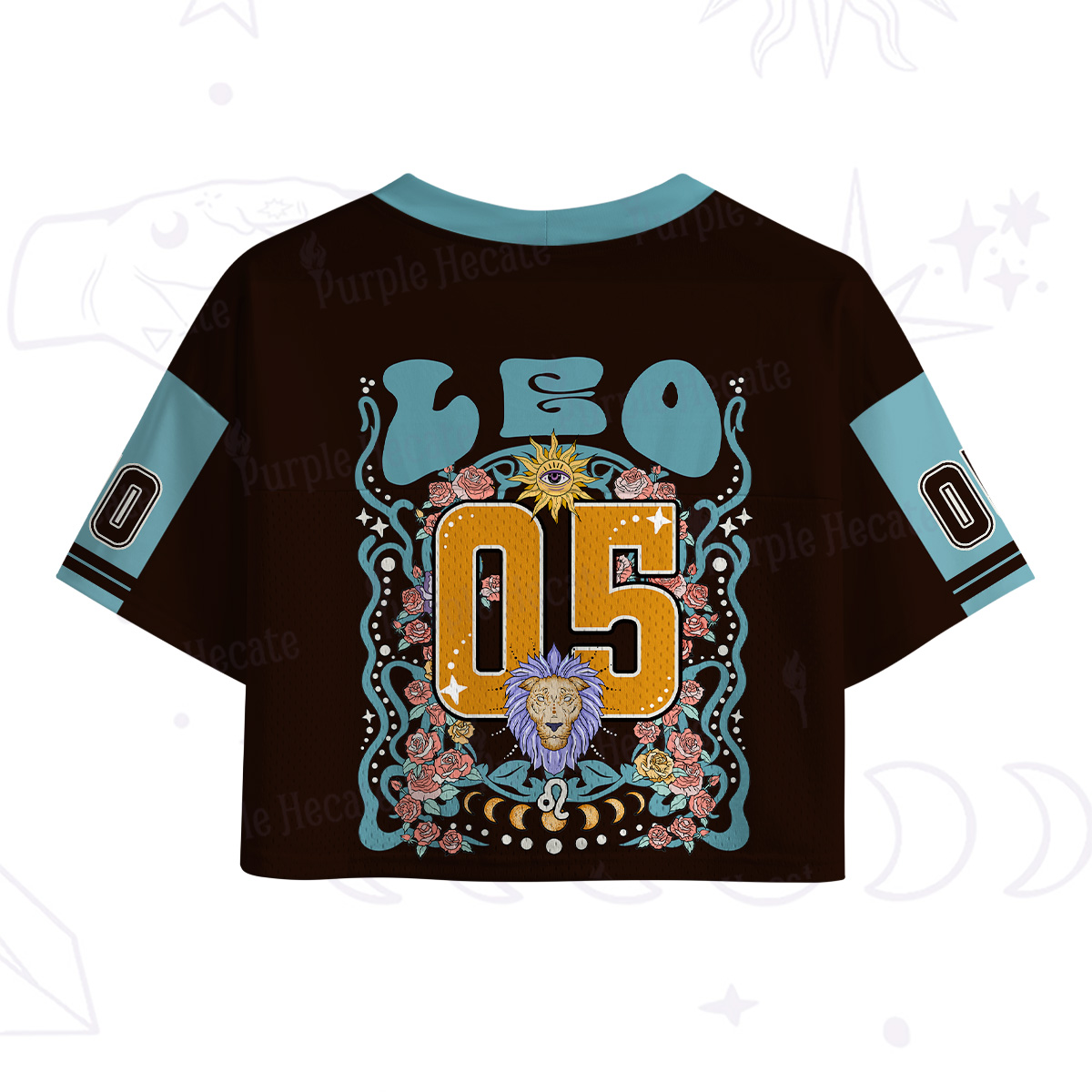 Purplehecate Leo Spirit Zodiac Crop Sports Jersey