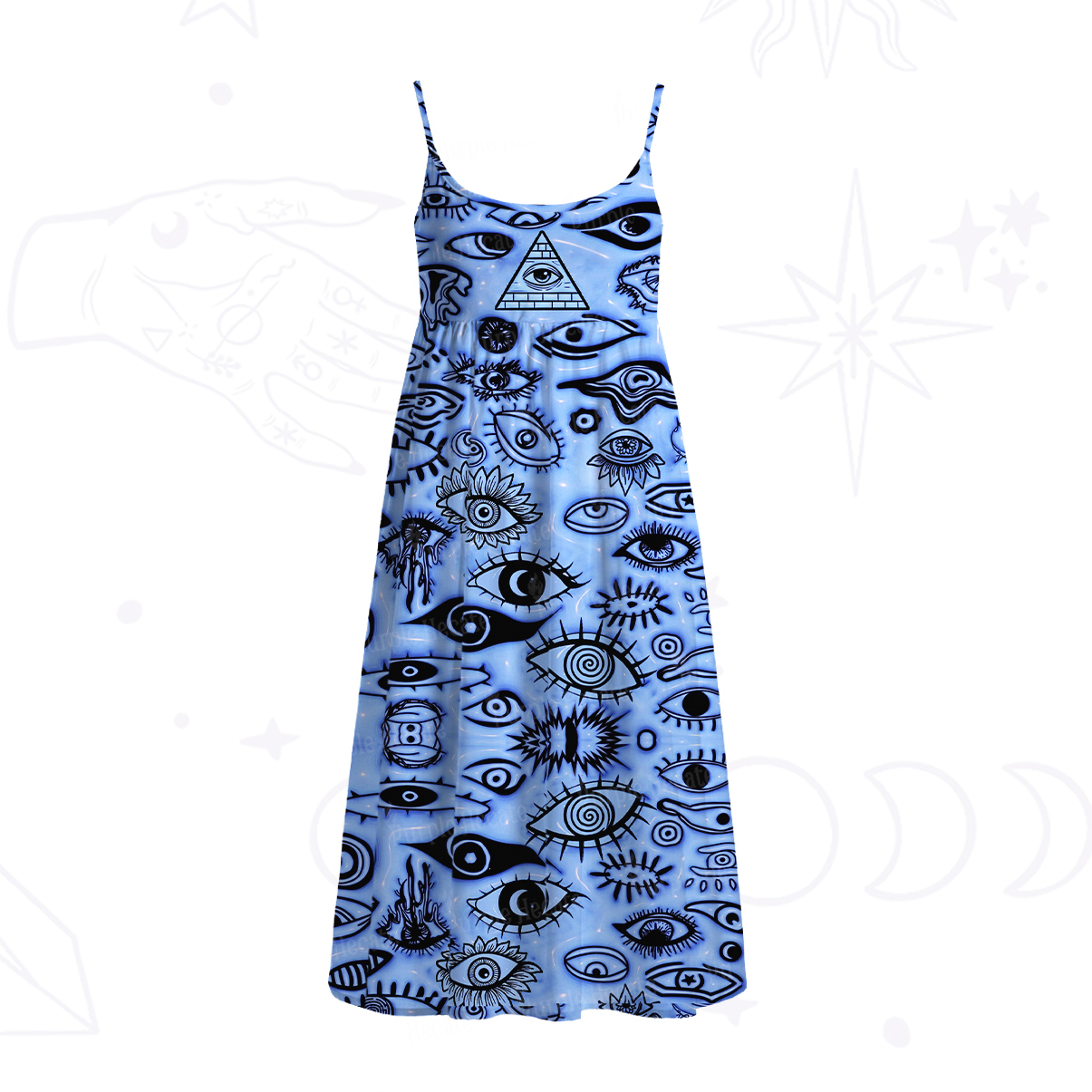 [Copy]Purplehecate Mystic Mermaid Lagoon Spaghetti Strap Midi Dress