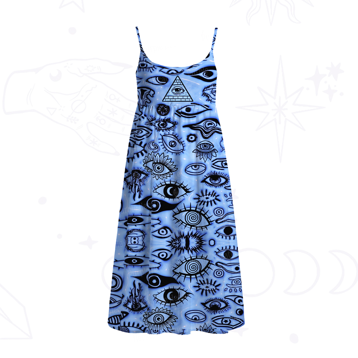 [Copy]Purplehecate Mystic Mermaid Lagoon Spaghetti Strap Midi Dress