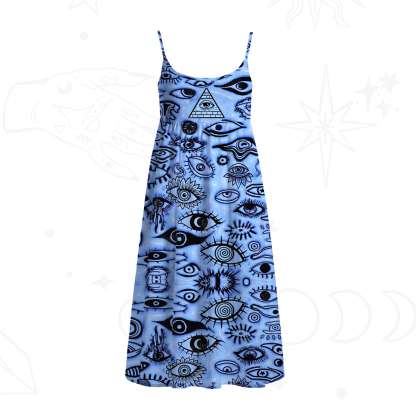 [Copy]Purplehecate Mystic Mermaid Lagoon Spaghetti Strap Midi Dress