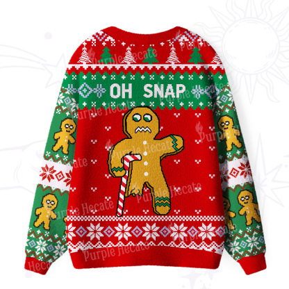 Purplehecate Oh Snap Christmas Ugly Cardigan Sweaters